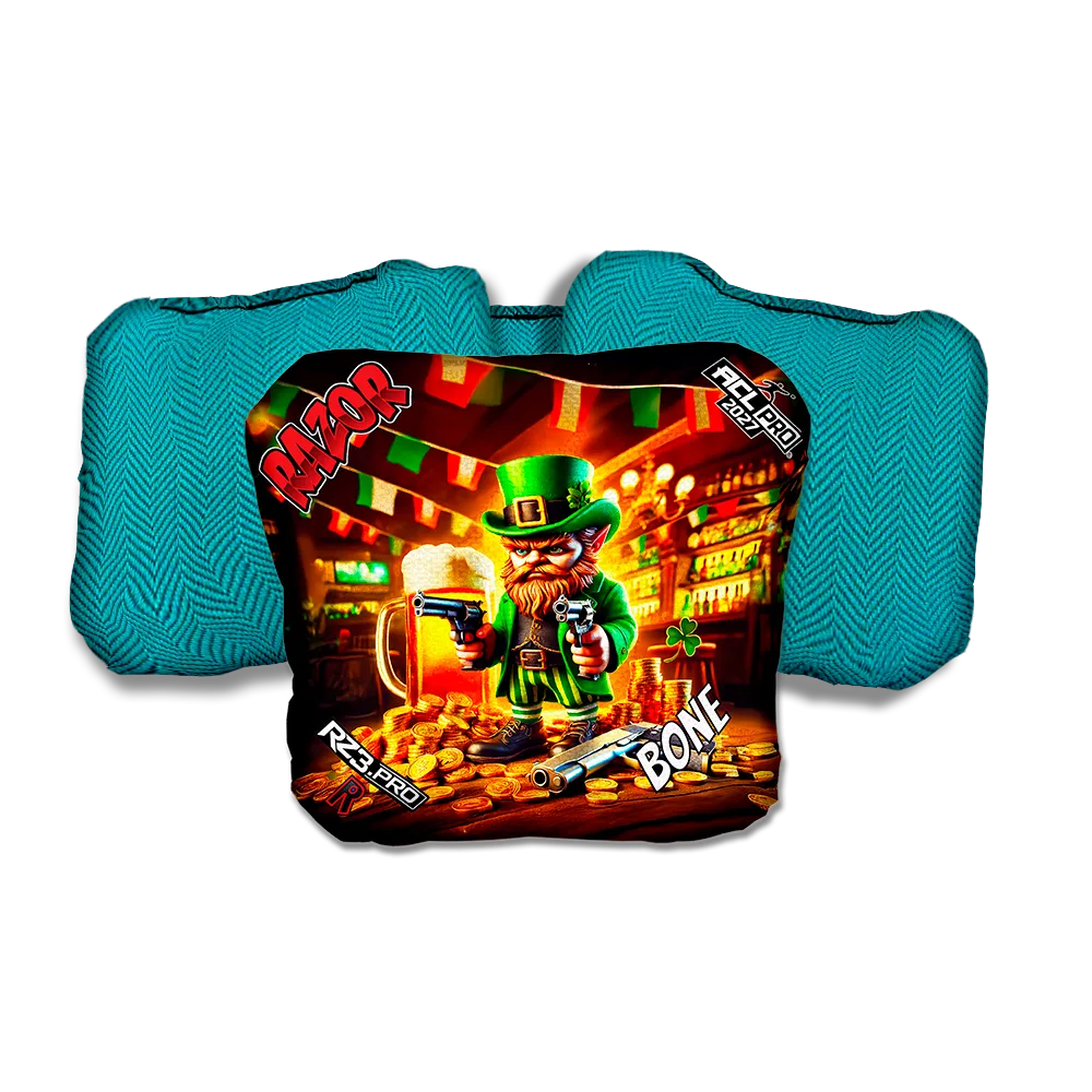 Bone PRO Dublin Down Teal Back Cornhole Bags