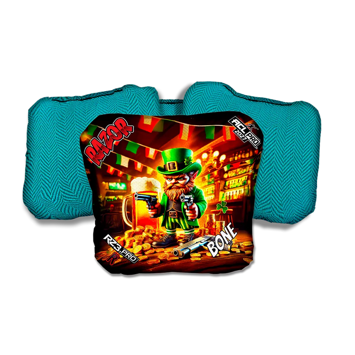 Bone PRO Dublin Down Teal Back Cornhole Bags
