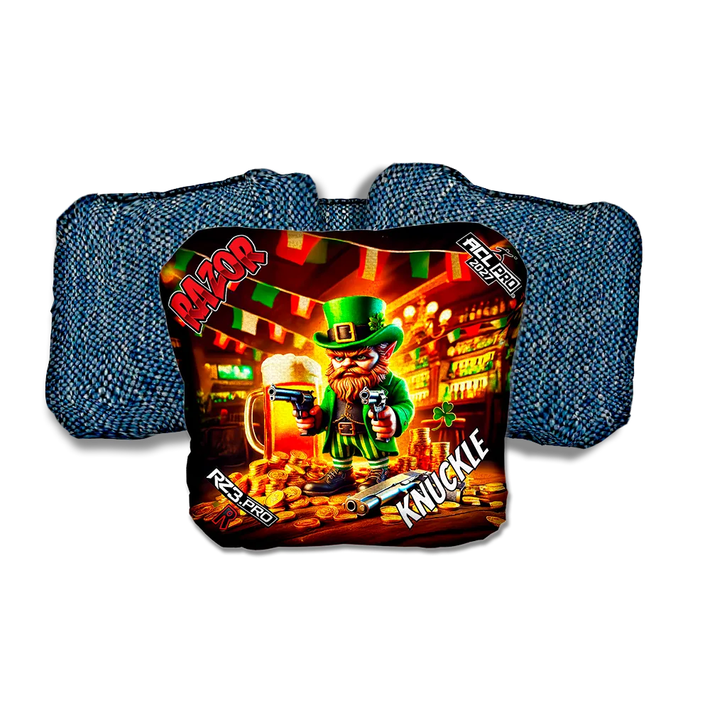 Knuckle PRO Dublin Down Blue Back Cornhole Bags