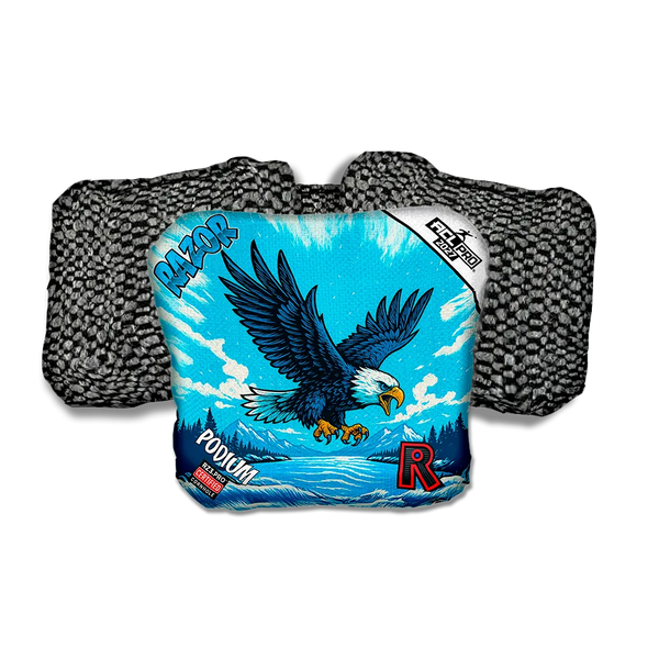 Podium PRO Alaskan Eagle Black Back Cornhole Bags