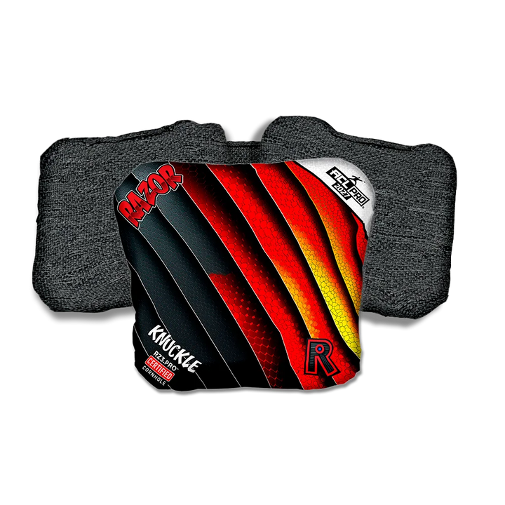 Knuckle PRO Edgework Black Back Cornhole Bags