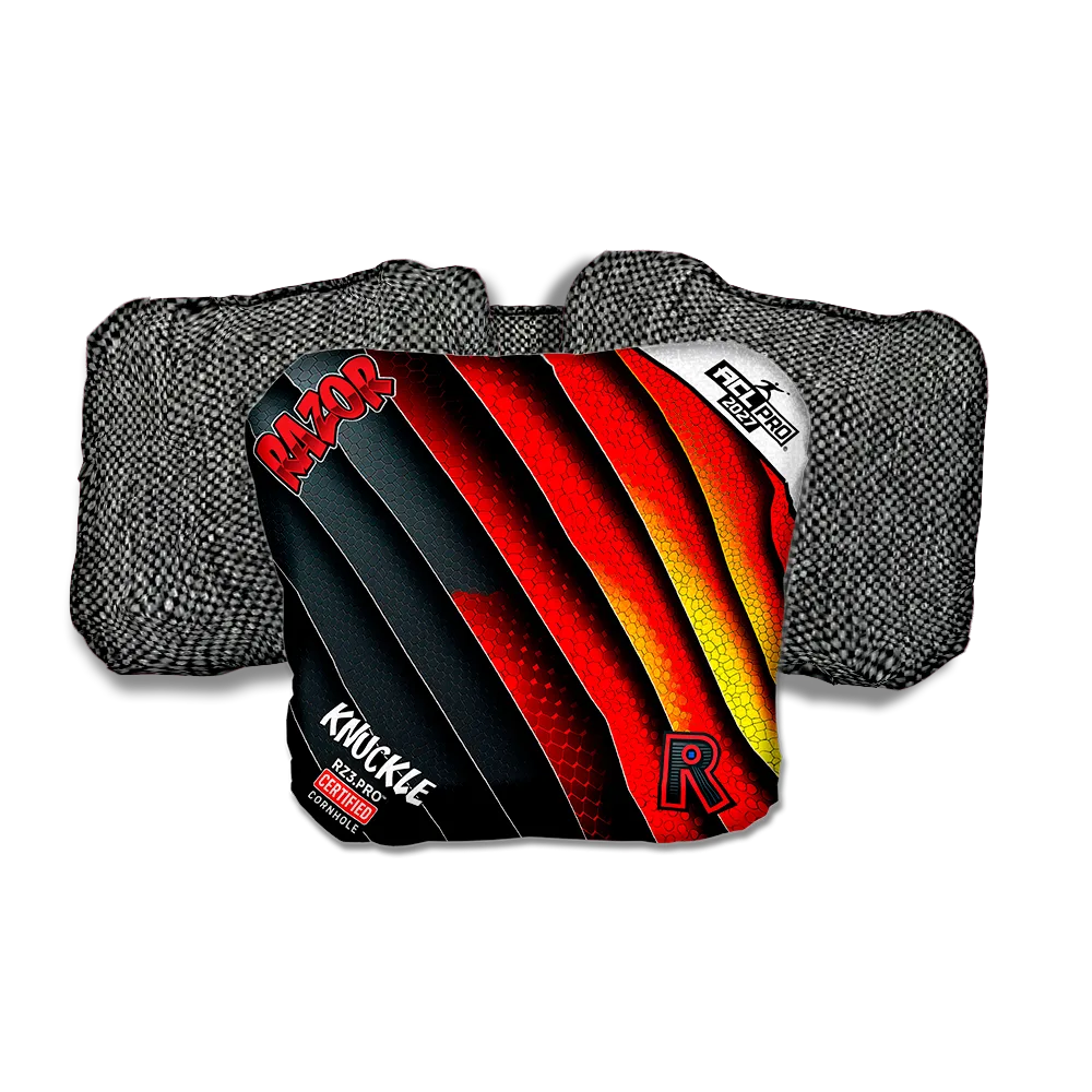 Knuckle PRO Edgework Gray Back Cornhole Bags