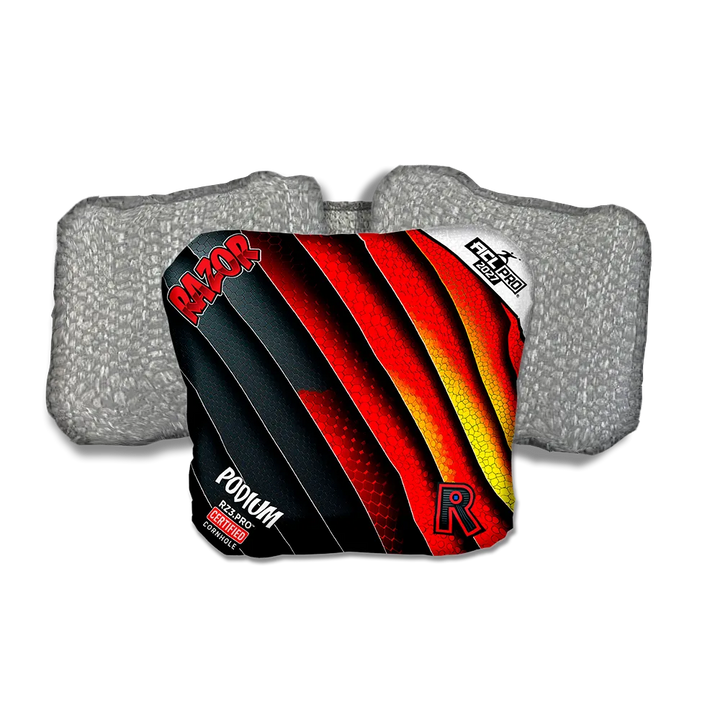 Podium PRO Edgework Silver Back Cornhole Bags
