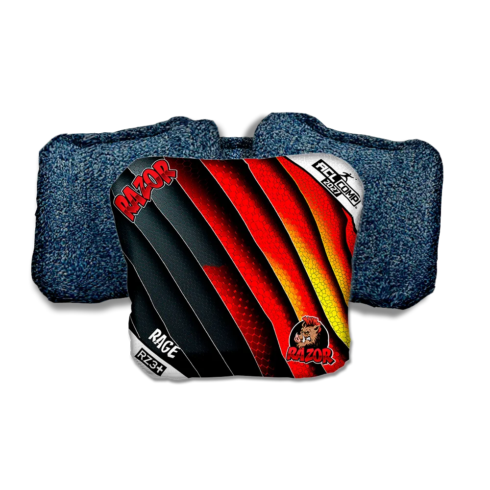 Rage COMP Edgework Blue Back Cornhole Bags