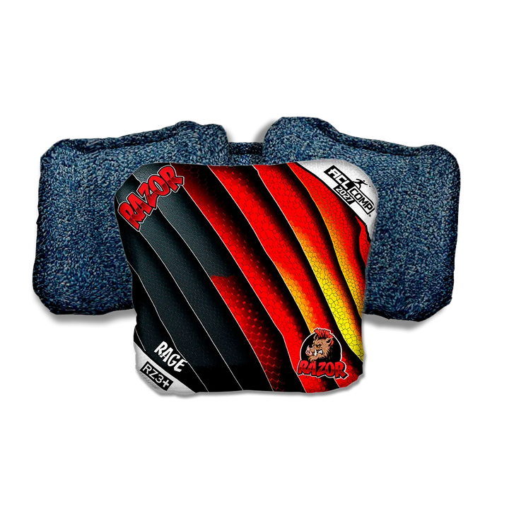 Rage COMP Edgework Blue Back Cornhole Bags