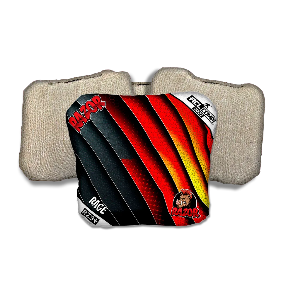 Rage COMP Edgework Tan Back Cornhole Bags