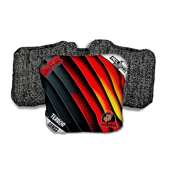 Terror COMP Edgework Black Back Cornhole Bags