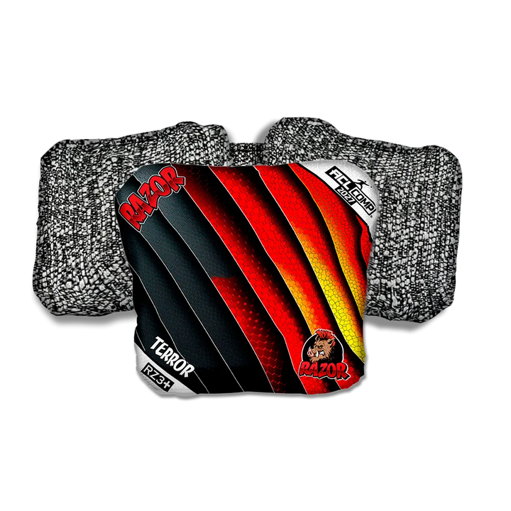 Terror COMP Edgework Salt Pepper Back Cornhole Bags