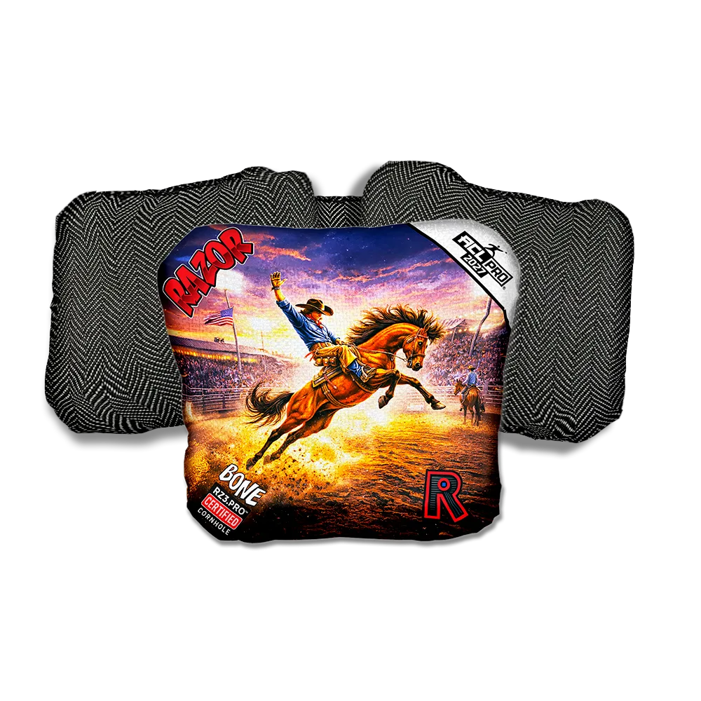 Bone PRO Eight Seconds Black Back Cornhole Bags