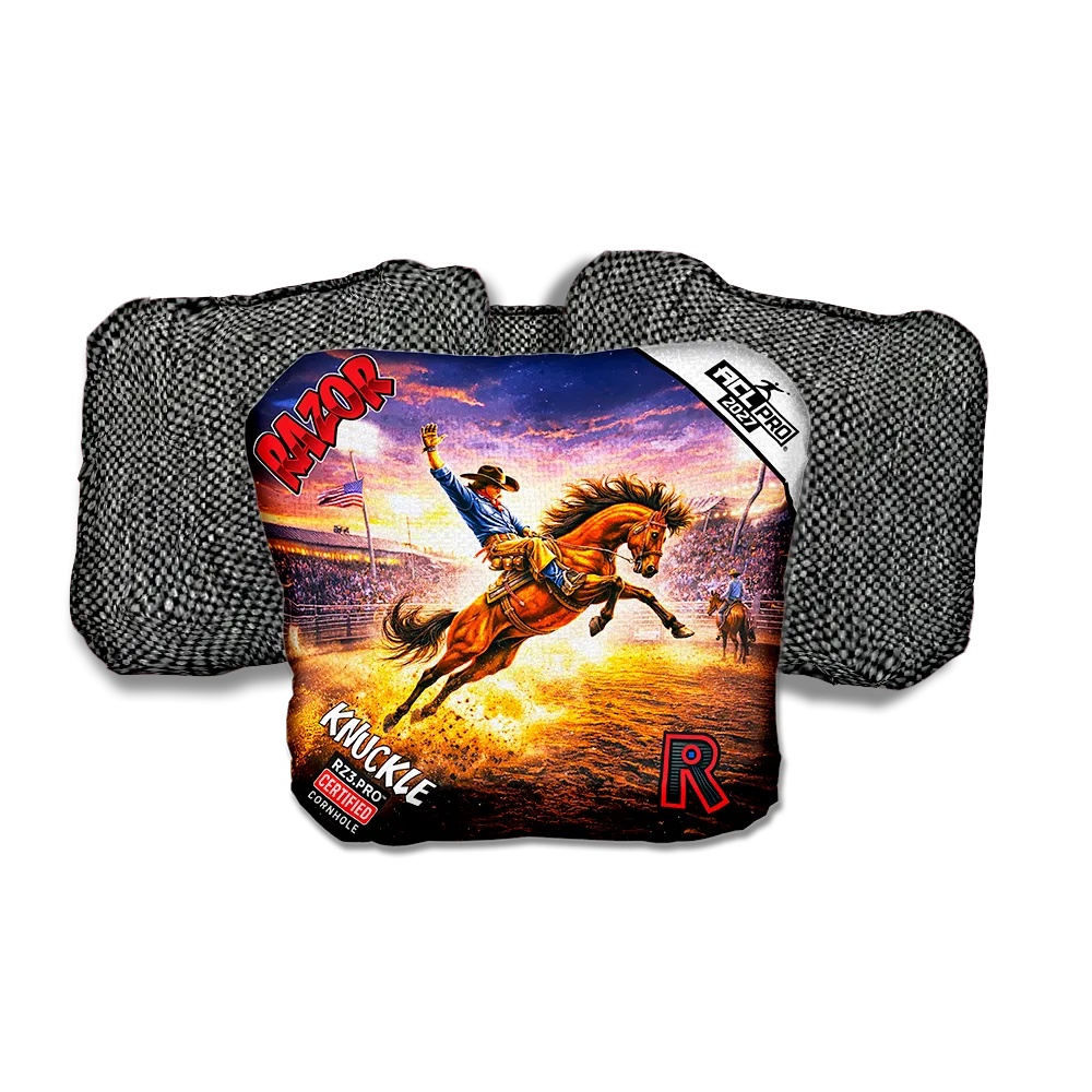 Knuckle PRO Eight Seconds Gray Back Cornhole Bags