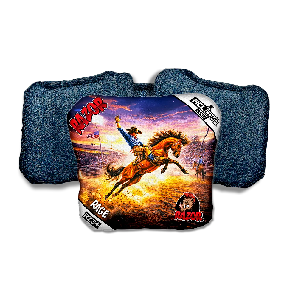 Rage COMP Eight Seconds Blue Back Cornhole Bags