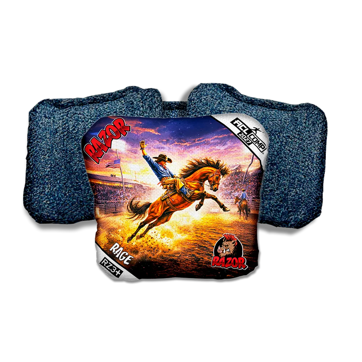 Rage COMP Eight Seconds Blue Back Cornhole Bags