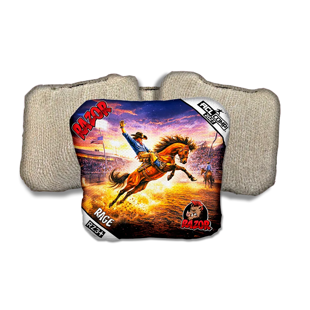 Rage COMP Eight Seconds Tan Back Cornhole Bags