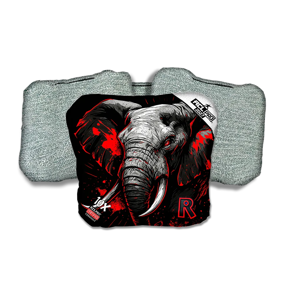 10 X PRO Elephant Black Series Light Back Cornhole Bags