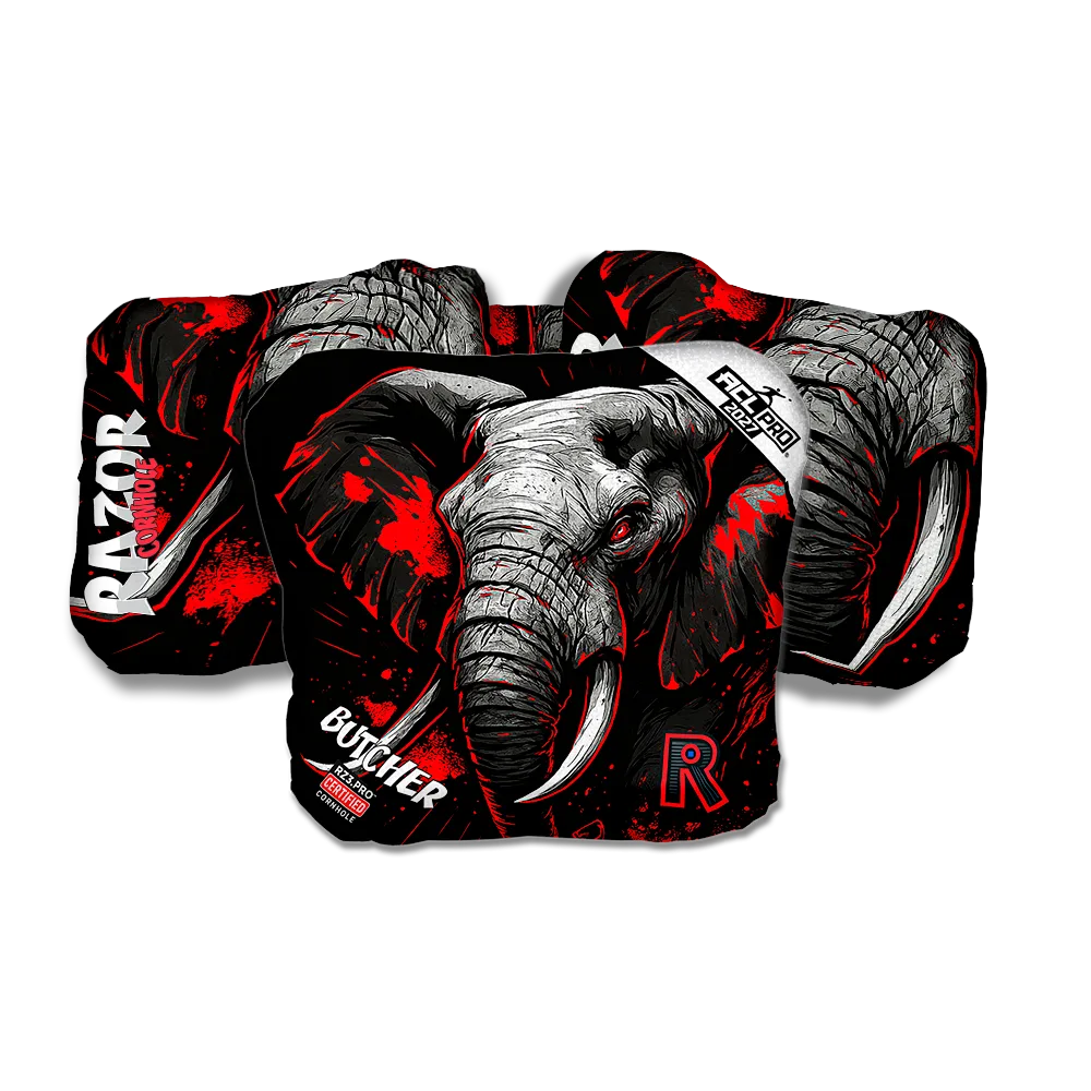 Butcher PRO Elephant Black Series Cornhole Bags