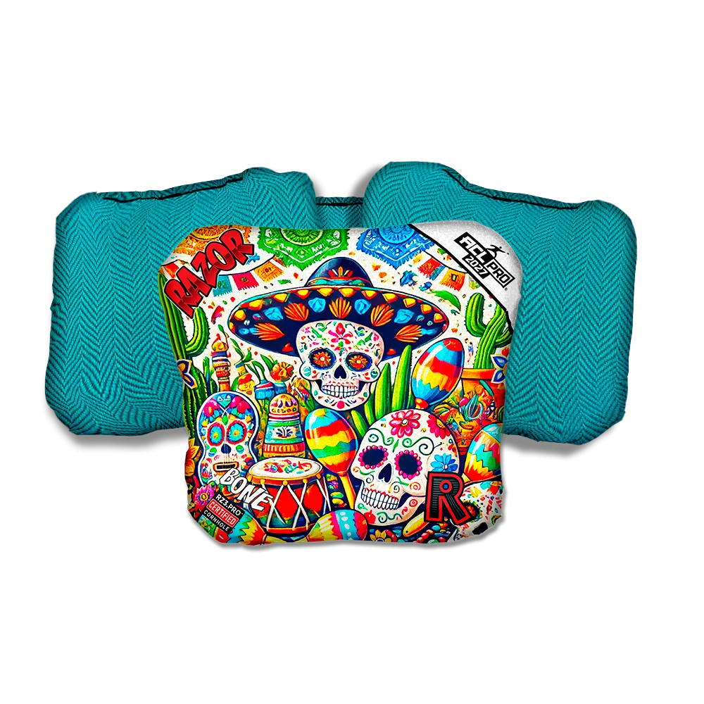 Bone PRO Fiesta Teal Back Cornhole Bags