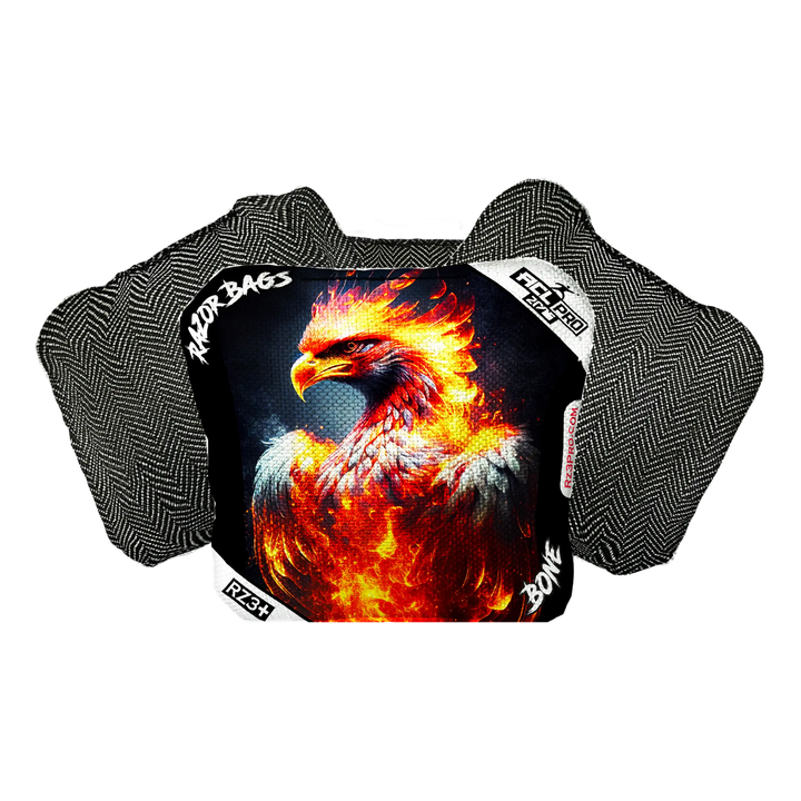 Bone | Fire Phoenix | ACL PRO Razor Cornhole Bags