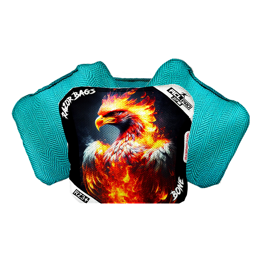 Bone | Fire Phoenix | ACL PRO Razor Cornhole Bags