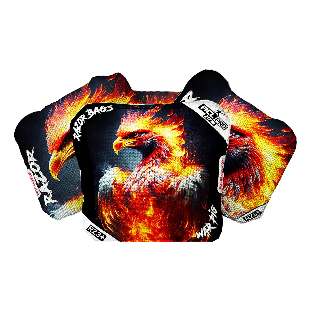 War Pig | Fire Phoenix | ACL PRO Razor Cornhole Bags