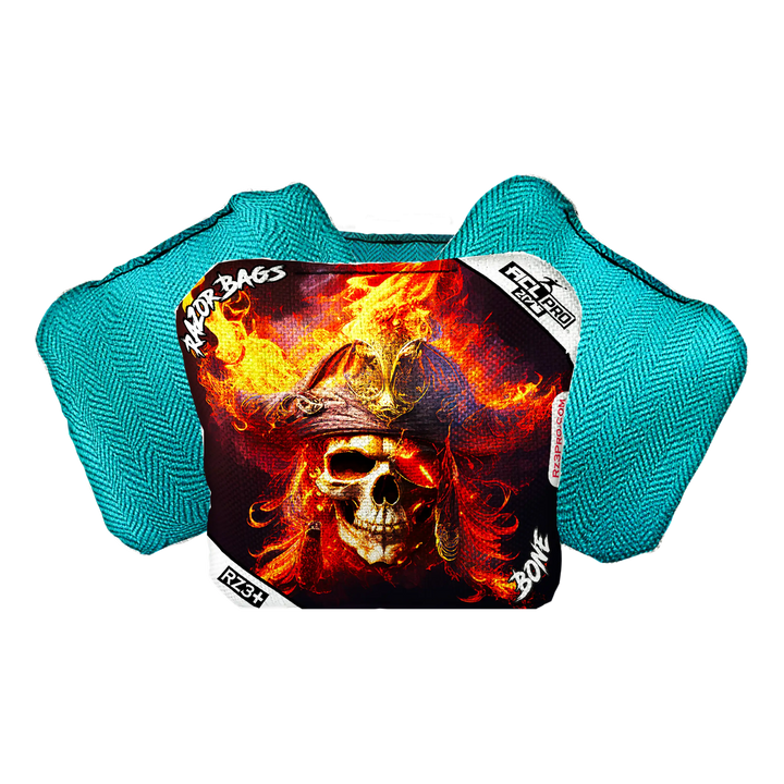 Bone | Fire Pirate | ACL PRO Razor Cornhole Bags