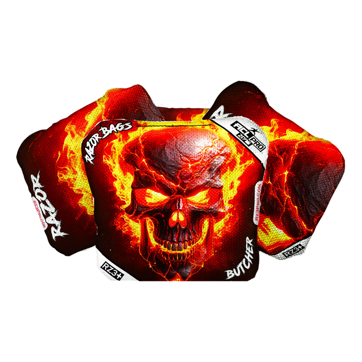 Butcher | Fire Skull | ACL PRO Razor Cornhole Bags