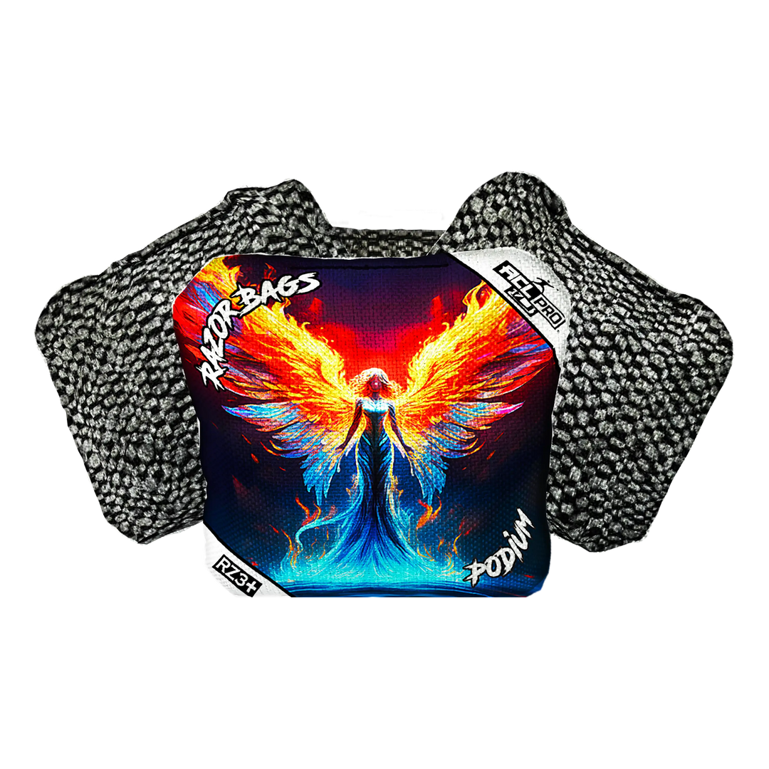 Podium | Flame Angel | ACL PRO Razor Cornhole Bags