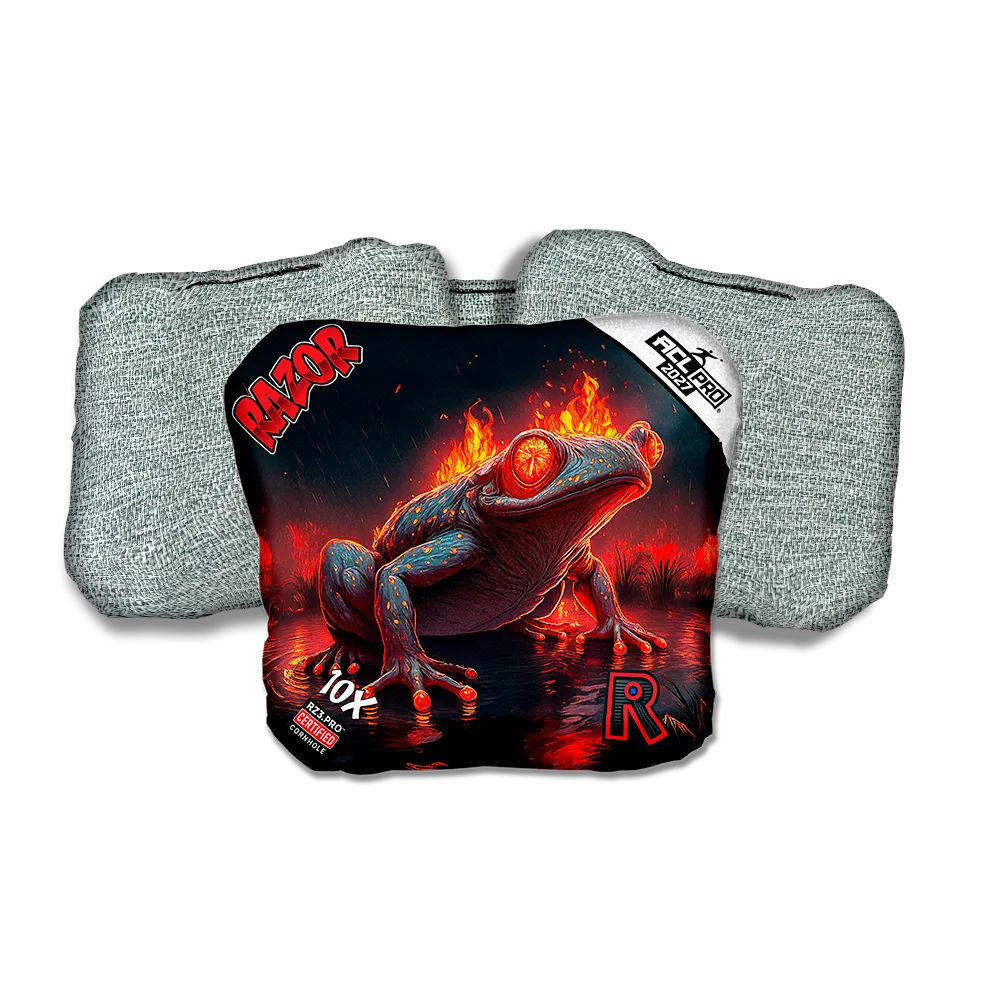 10 X PRO Fire Belly Light Back Cornhole Bags