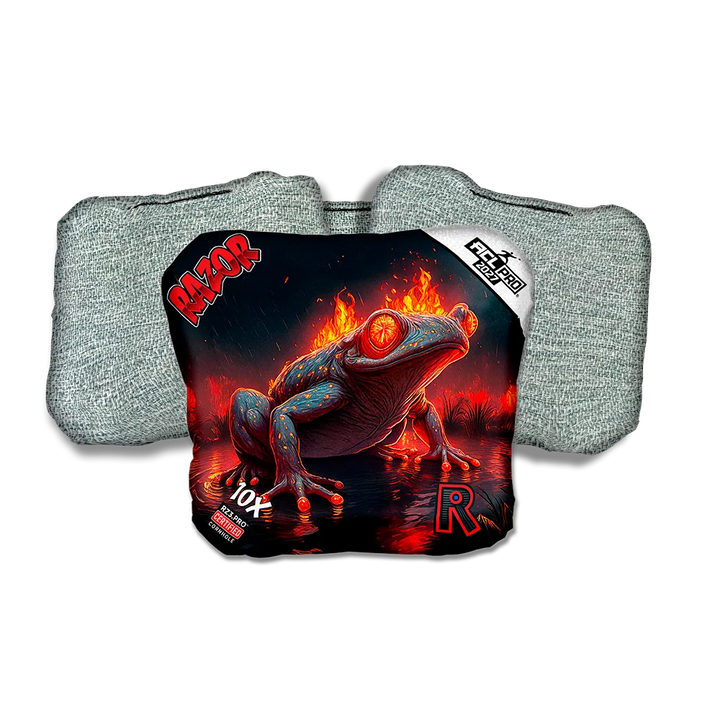 10 X PRO Fire Belly Light Back Cornhole Bags