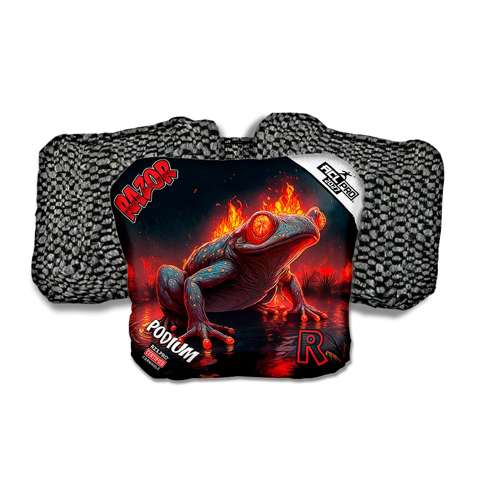 Podium PRO Fire Belly Black Back Cornhole Bags
