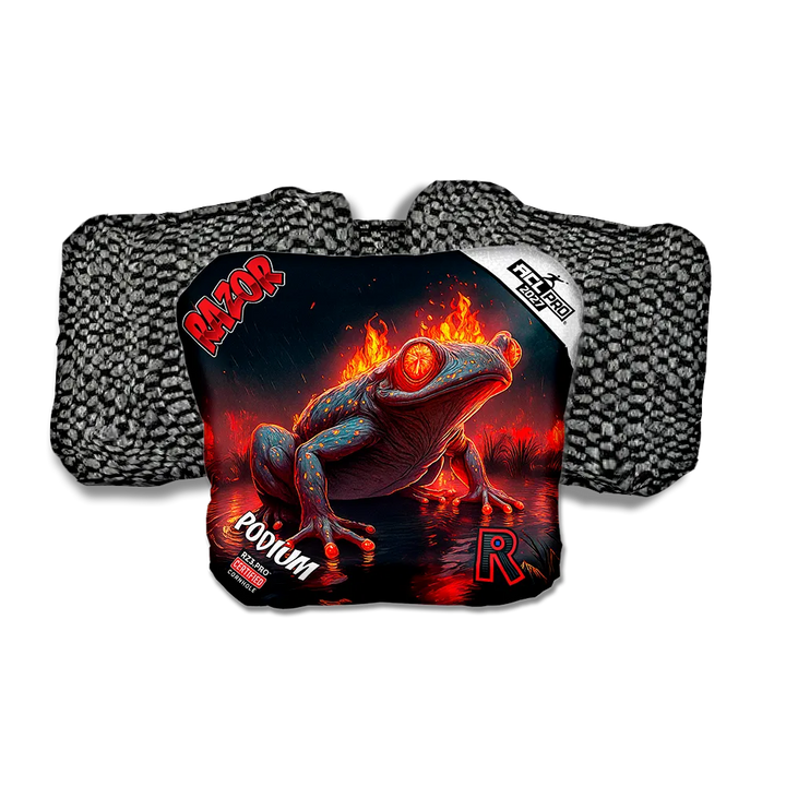 Podium PRO Fire Belly Black Back Cornhole Bags