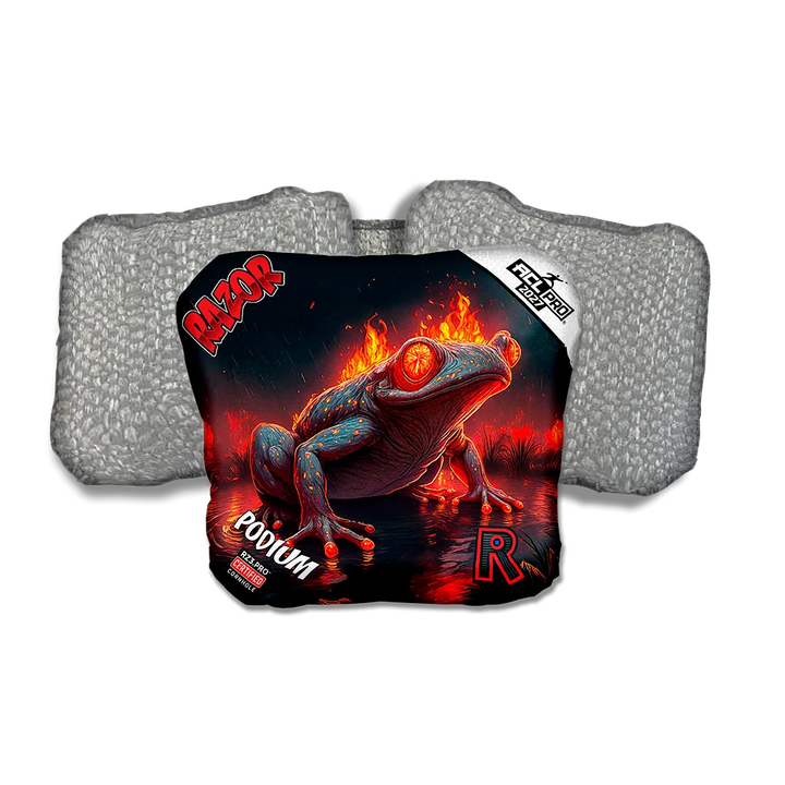 Podium PRO Fire Belly Silver Back Cornhole Bags