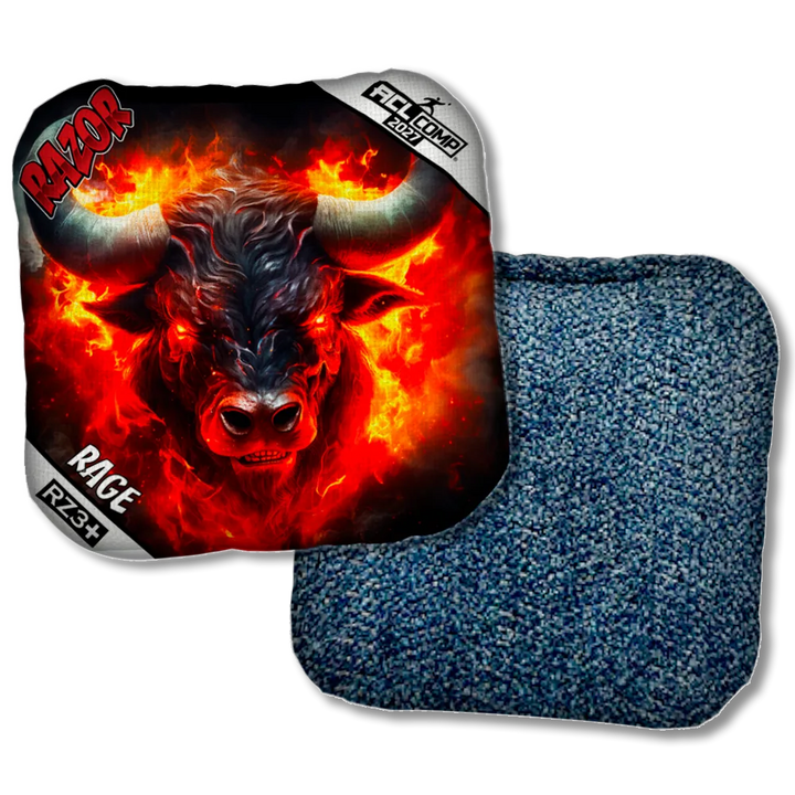 Rage COMP Fire Buffalo ACL COMP Razor Cornhole Bags Blue Back Product View