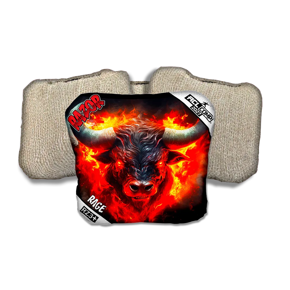 Rage COMP Fire Buffalo ACL COMP Razor Cornhole Bags Tan Back Cornhole Bags