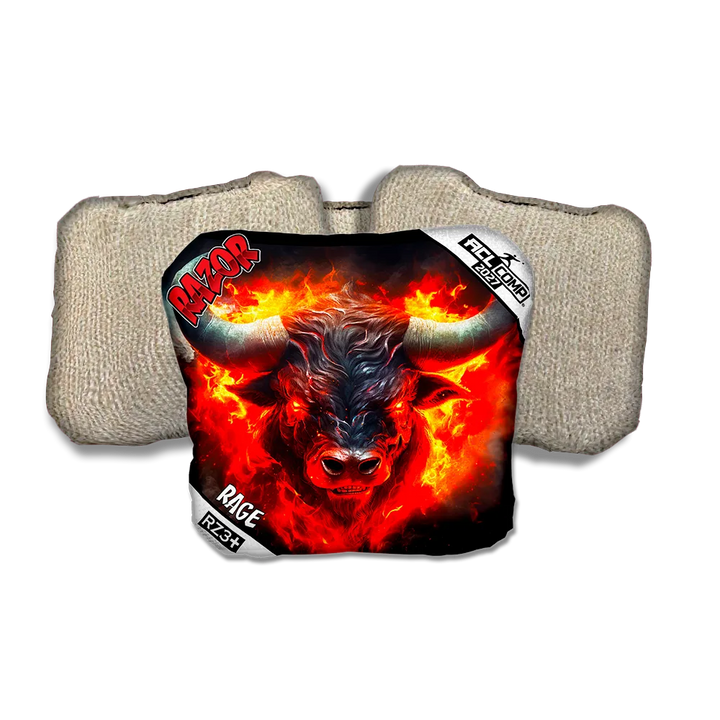 Rage COMP Fire Buffalo ACL COMP Razor Cornhole Bags Tan Back Cornhole Bags