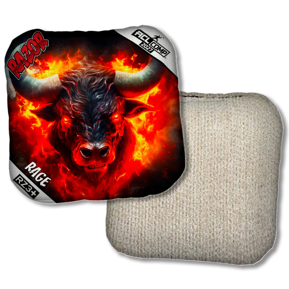 Rage COMP Fire Buffalo ACL COMP Razor Cornhole Bags Tan Back Product View