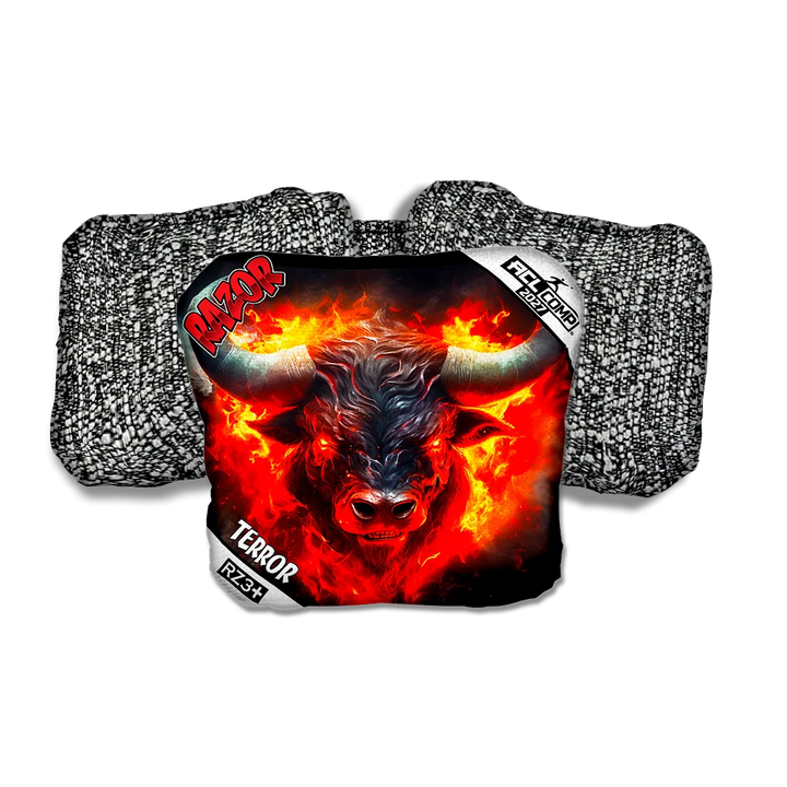 Terror COMP Fire Buffalo ACL COMP Razor Cornhole Bags Salt Pepper Back Cornhole Bags