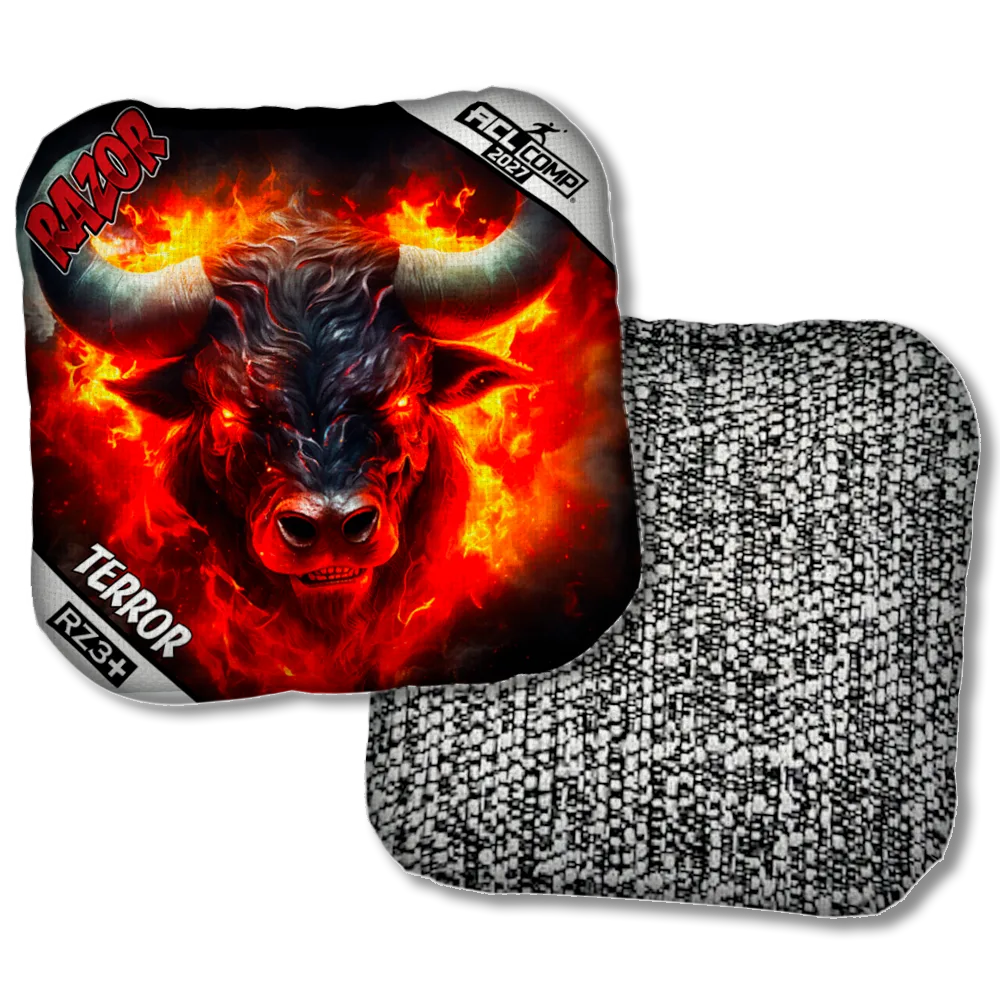Terror COMP Fire Buffalo ACL COMP Razor Cornhole Bags Salt Pepper Back Product View
