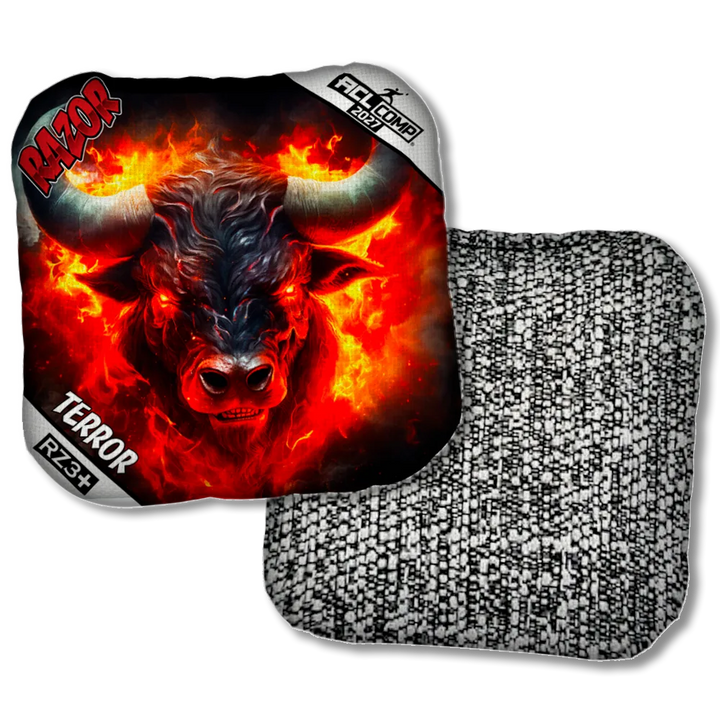 Terror COMP Fire Buffalo ACL COMP Razor Cornhole Bags Salt Pepper Back Product View