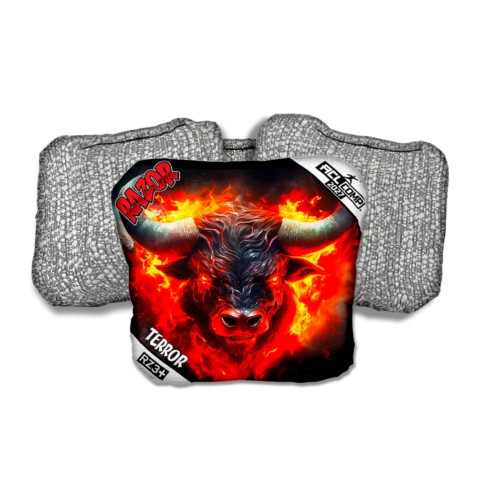 Terror COMP Fire Buffalo ACL COMP Razor Cornhole Bags Silver Back Cornhole Bags