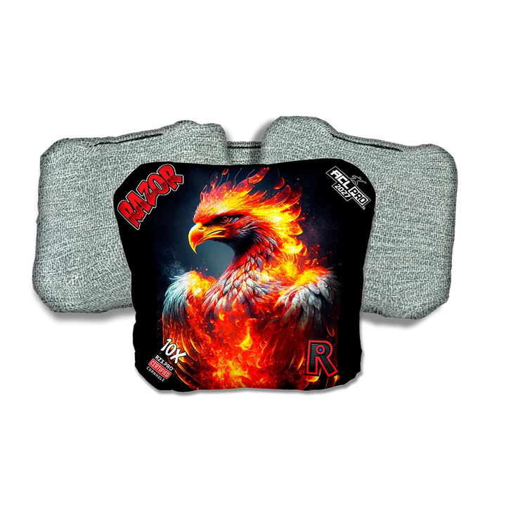 10 X PRO Fire Phoenix Light Back Cornhole Bags