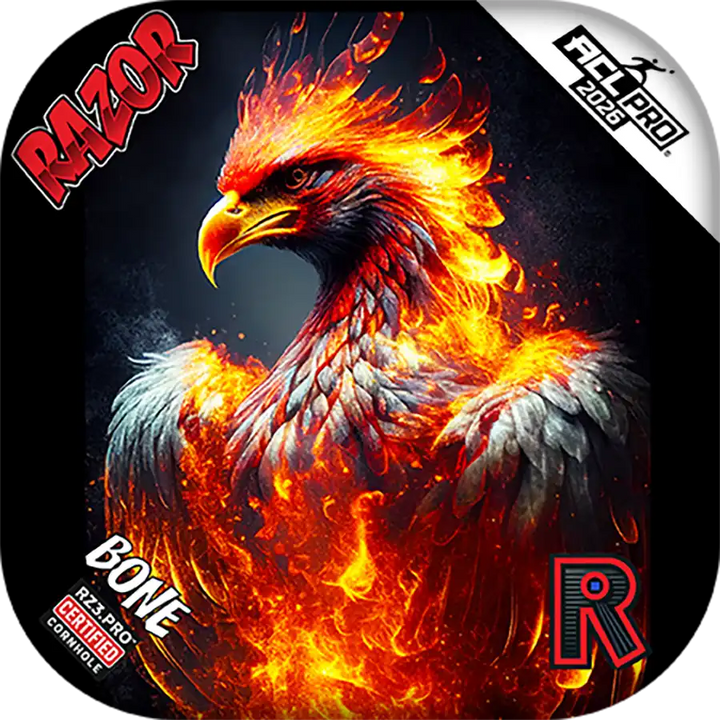 Bone | Fire Phoenix | ACL PRO Razor Cornhole Bags