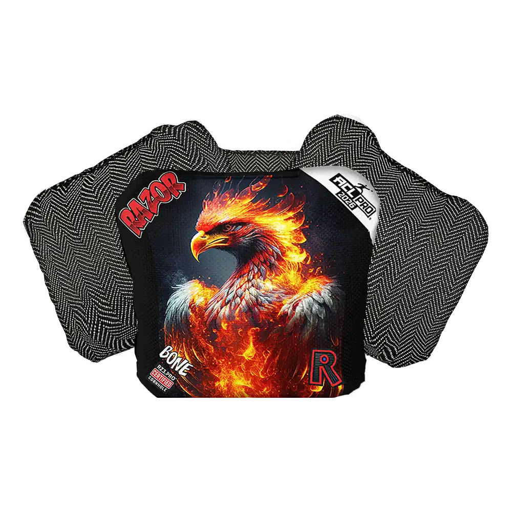 Bone | Fire Phoenix | ACL PRO Razor Cornhole Bags