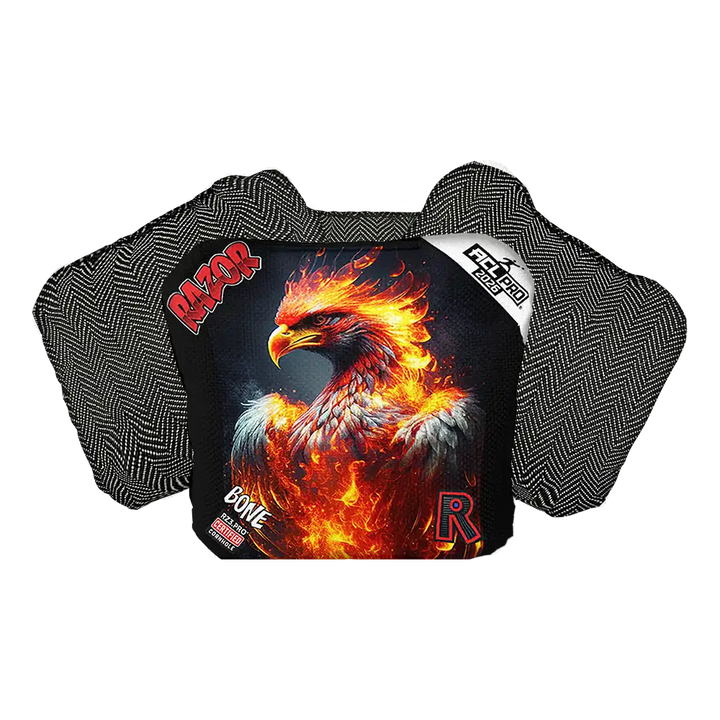 Bone | Fire Phoenix | ACL PRO Razor Cornhole Bags