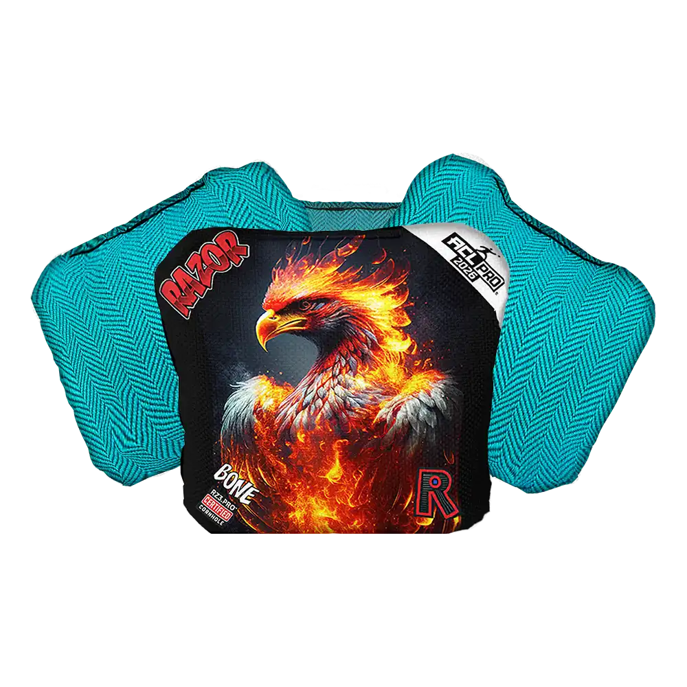 Bone | Fire Phoenix | ACL PRO Razor Cornhole Bags