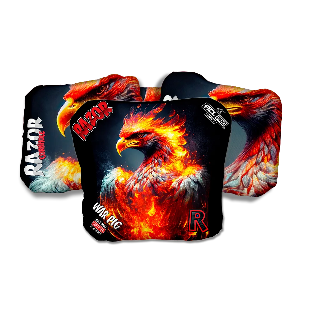 War Pig PRO Fire Phoenix Cornhole Bags
