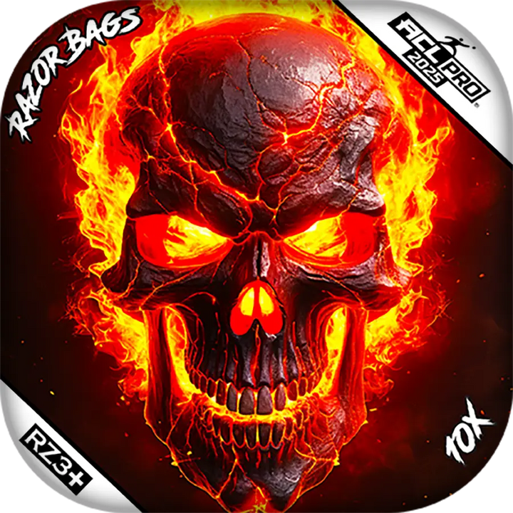 10X PRO | Fire Skull | Razor ACL Cornhole Bags