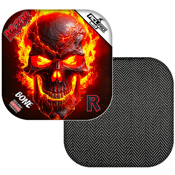 Bone | Fire Skull | ACL PRO Razor Cornhole Bags