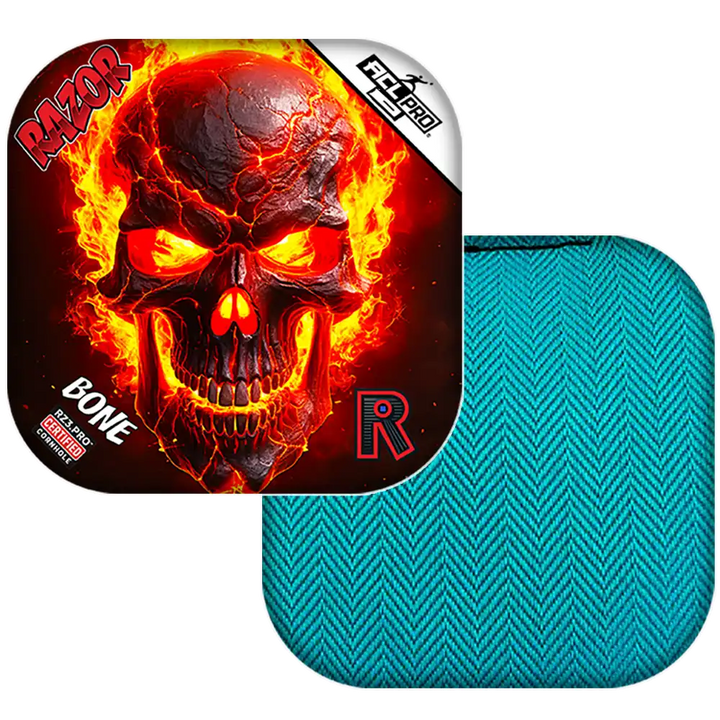 Bone | Fire Skull | ACL PRO Razor Cornhole Bags