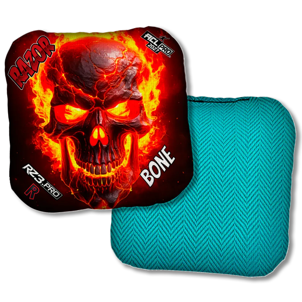 Bone PRO Fire Skull Teal Back Product View