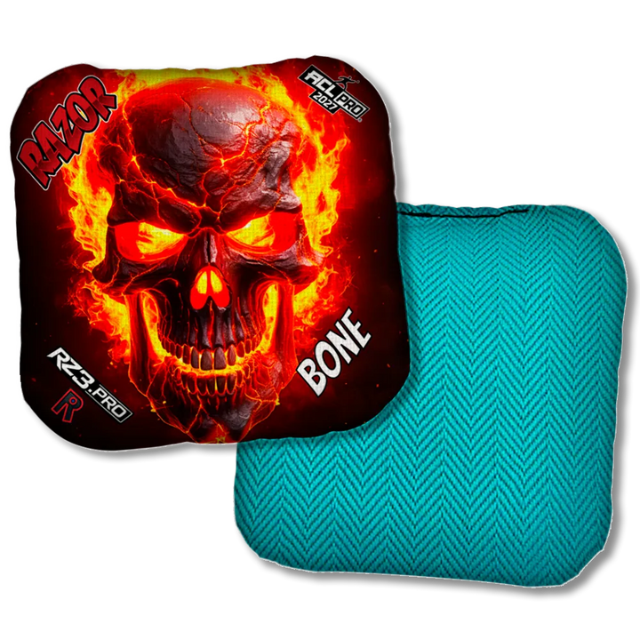 Bone PRO Fire Skull Teal Back Product View
